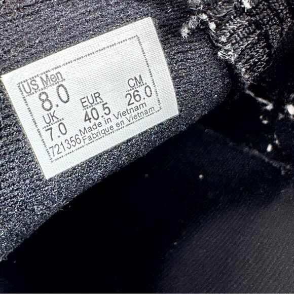 Vans Asher Slip On Sneaker Tweed Look Shoes Black Grey 8 - Picture 10 of 11